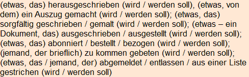 Moment bitte, deutsche Bedeutung nur für angemeldete Benutzer verzögerungsfrei.